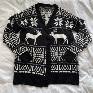 Black & White holiday cardigan